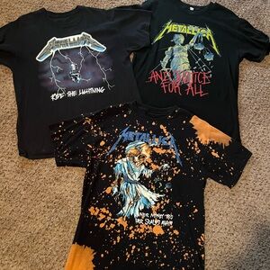 Bundle of 3 mens Metallica T-shirts